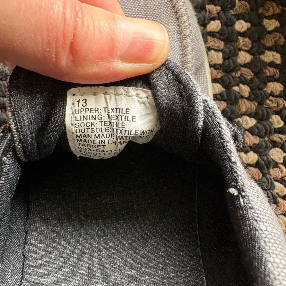 Cat & Jack Briar Casual Slip-On Gray Canvas Shoes Loafers Boys Size 13